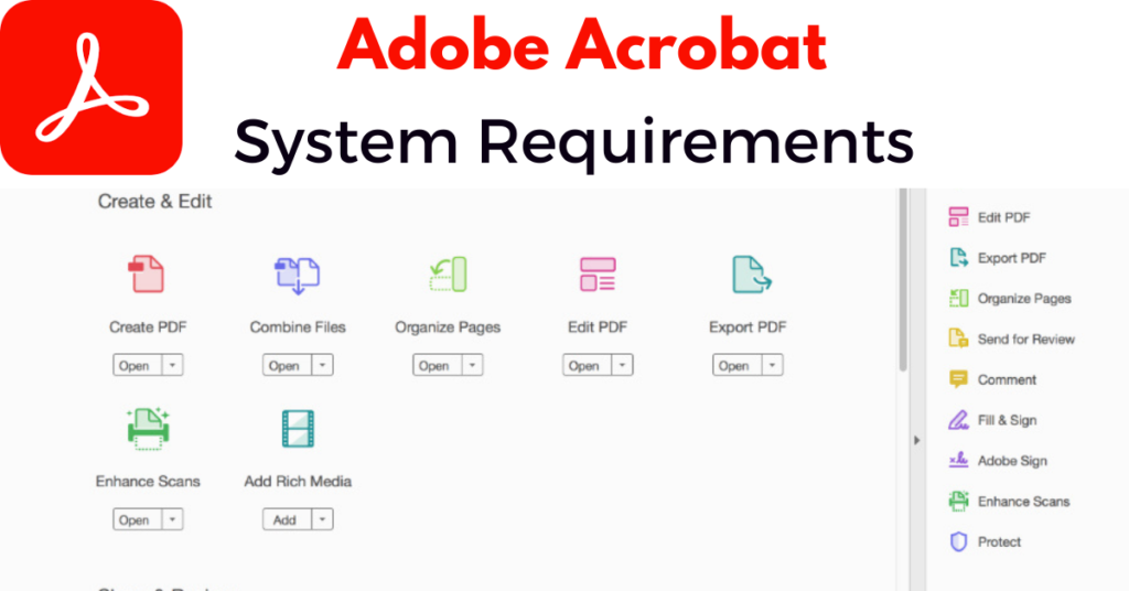 Adobe Acrobat System Requirements (2022)